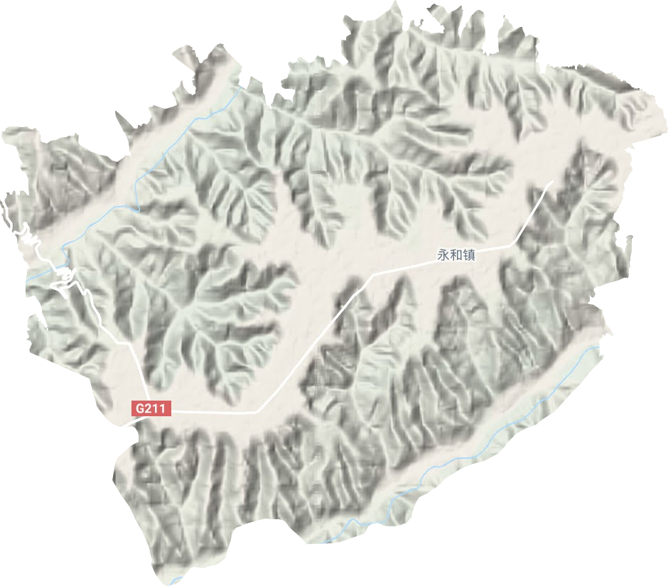 永和镇地形地图