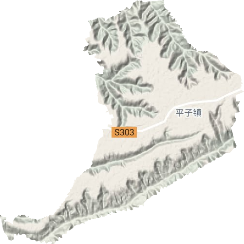 平子镇地形地图