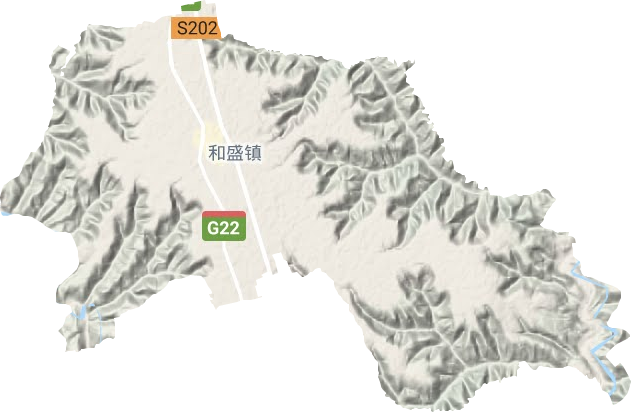 和盛镇地形地图