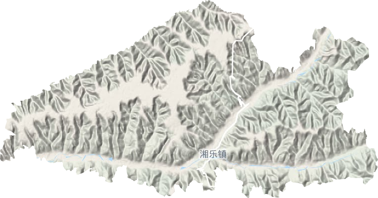 湘乐镇地形地图