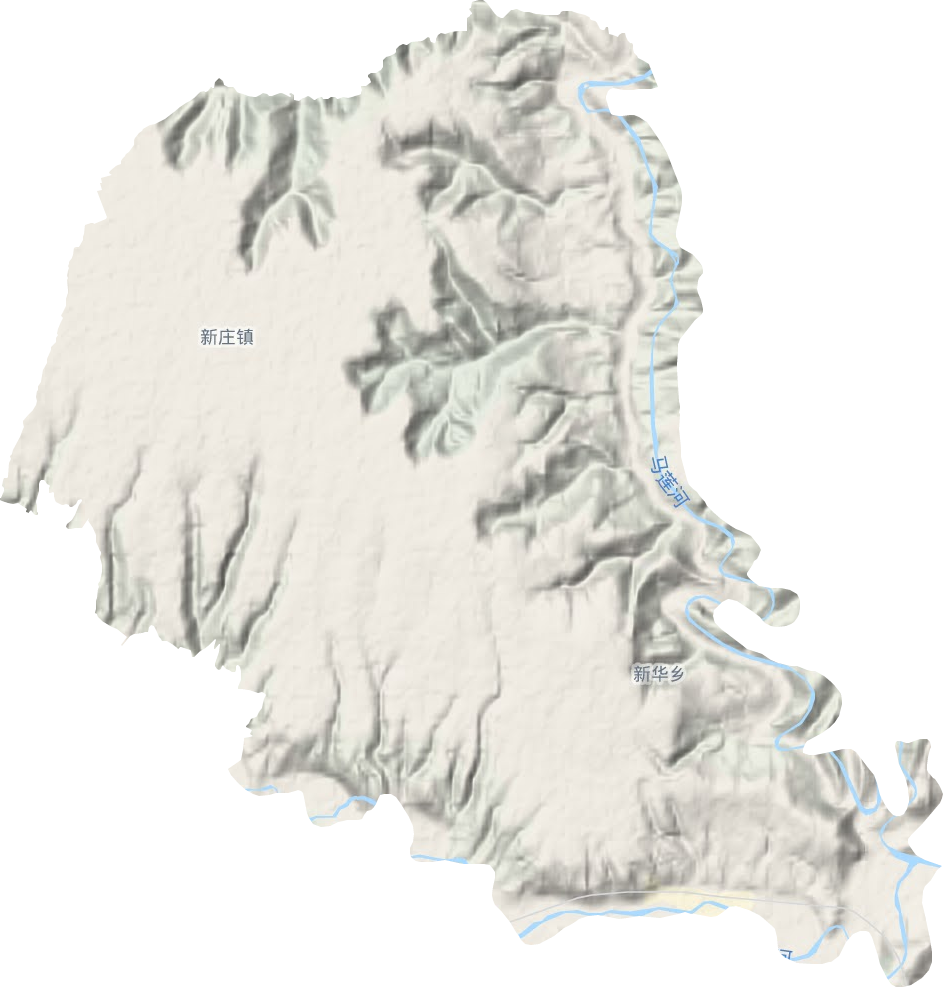 新庄镇地形地图