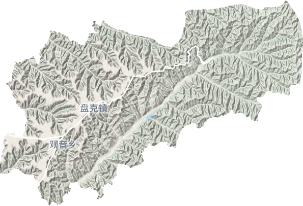 盘克镇地形地图