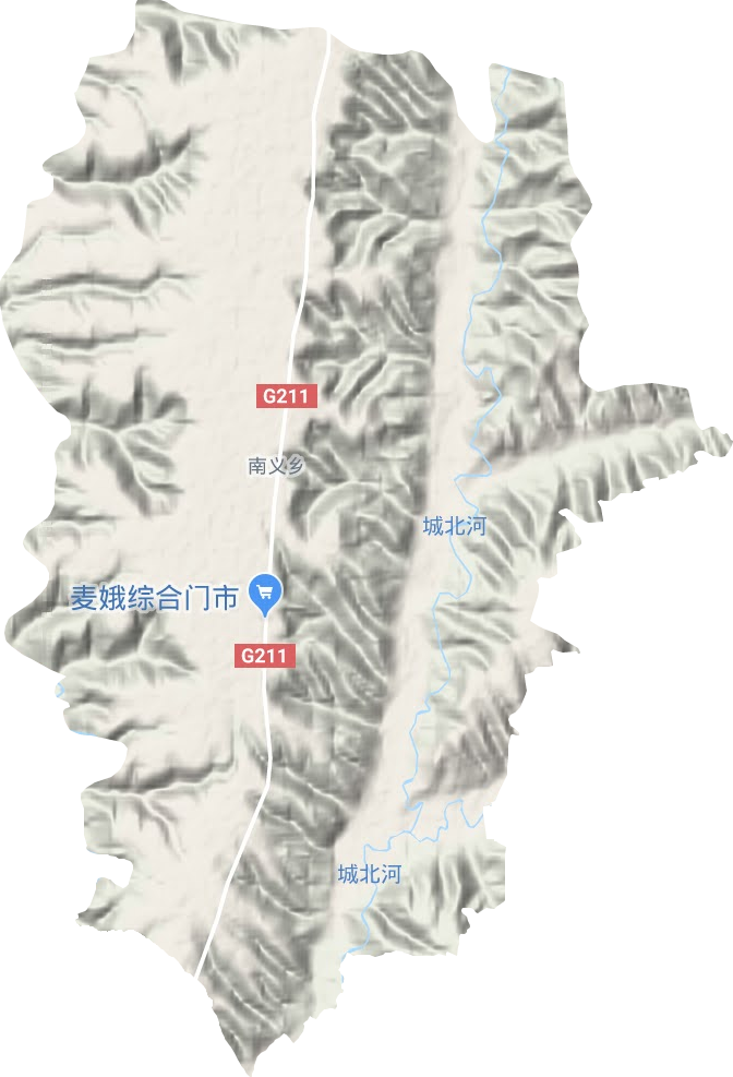 南义乡地形地图