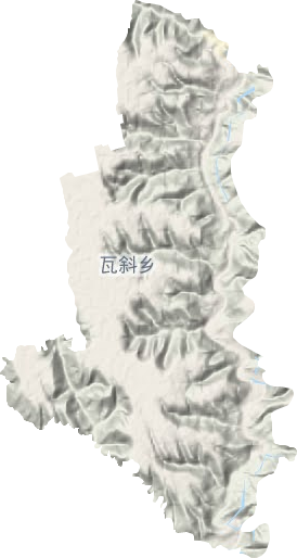 瓦斜乡地形地图