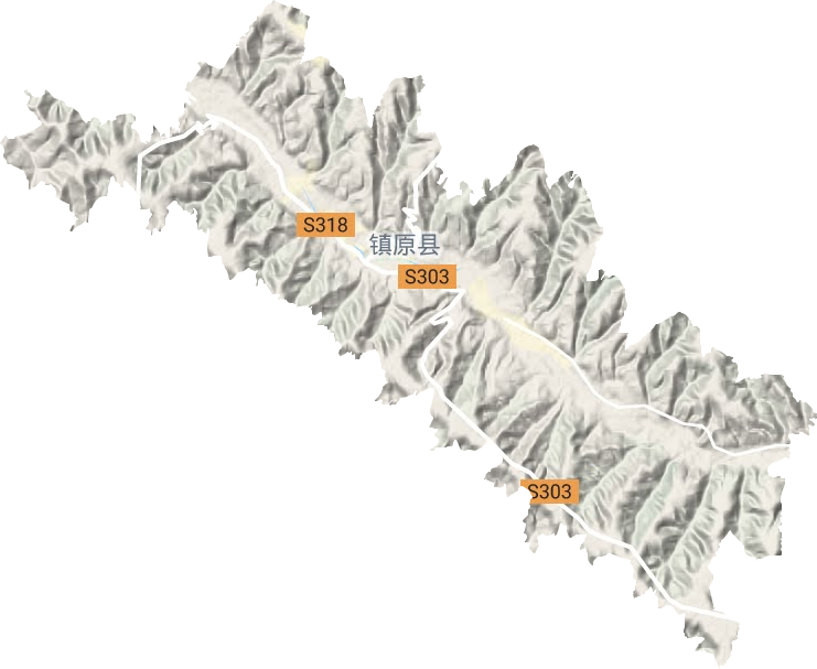 城关镇地形地图