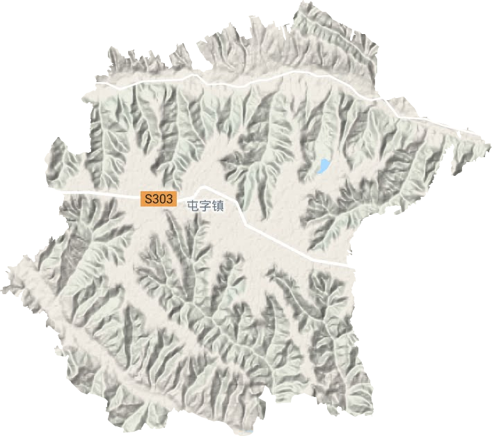 屯字镇地形地图
