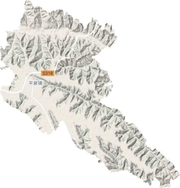 平泉镇地形地图