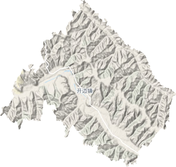 开边镇地形地图