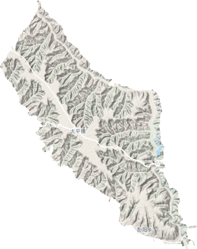 太平镇地形地图