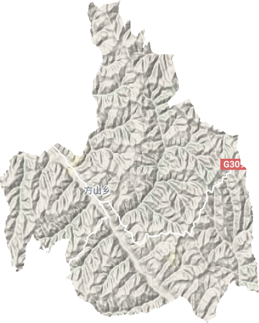方山乡地形地图