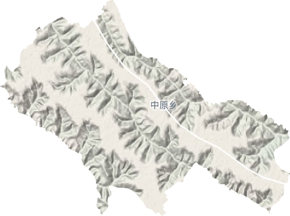 中原乡地形地图