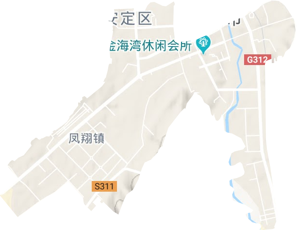 永定路街道地形地图