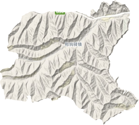 称钩驿镇地形地图