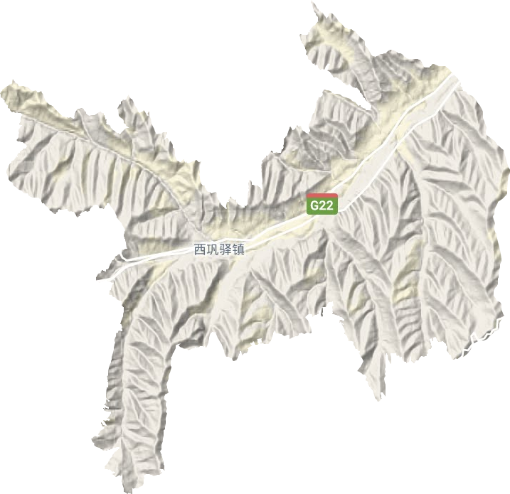 西巩驿镇地形地图