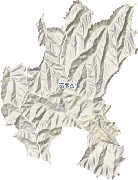 葛家岔镇地形地图