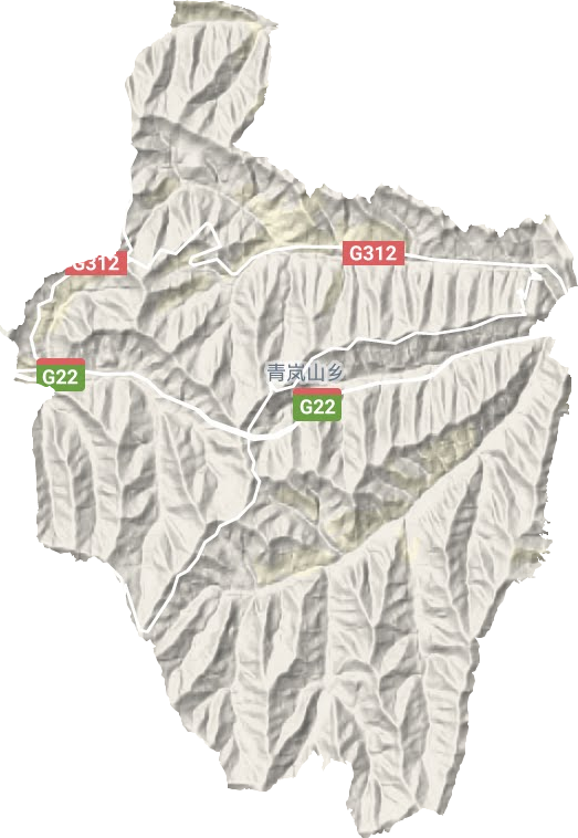 青岚山乡地形地图