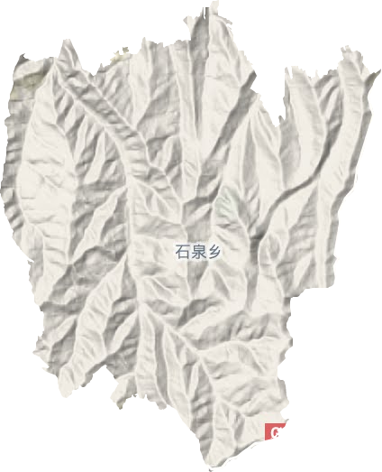 石泉乡地形地图