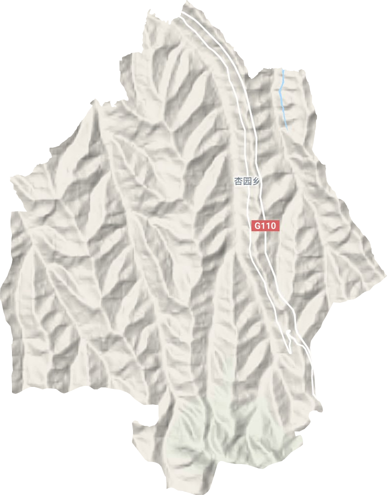 杏园乡地形地图