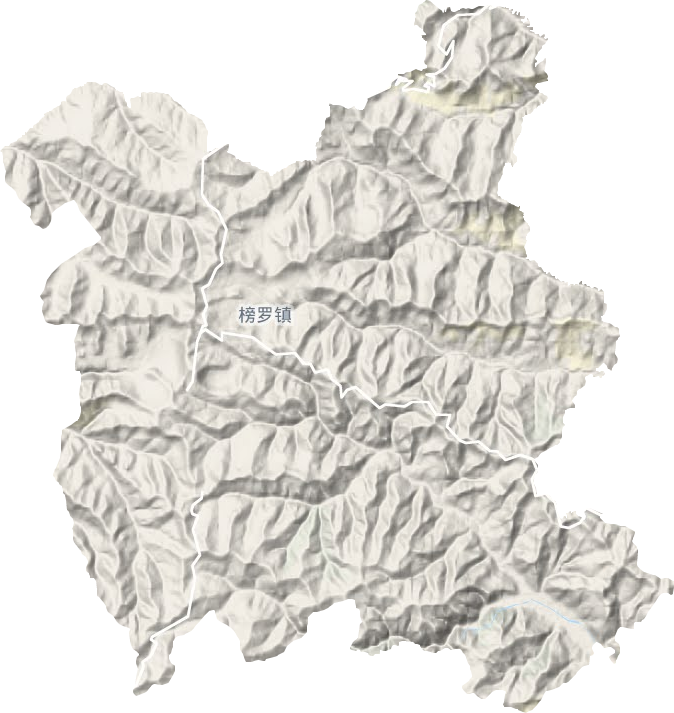 榜罗镇地形地图