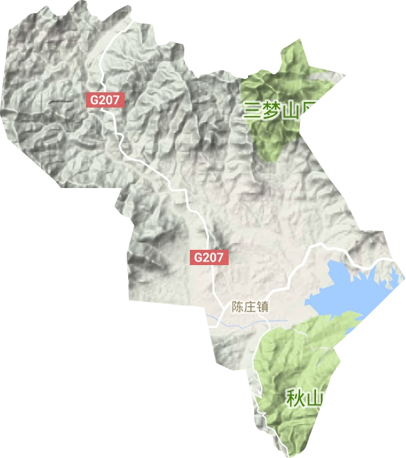 陈庄镇地形地图
