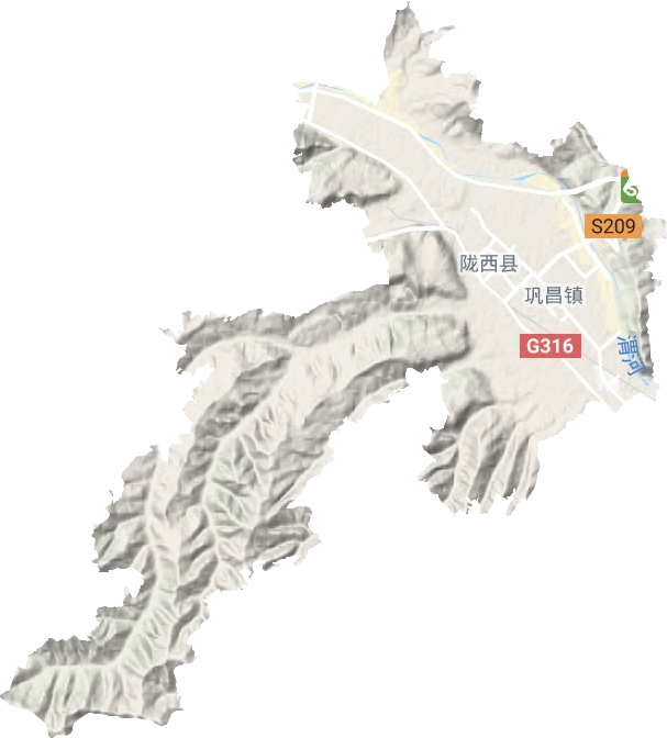 巩昌镇地形地图
