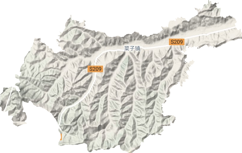 菜子镇地形地图