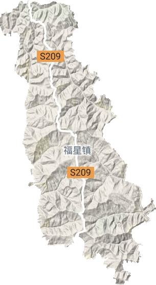 福星镇地形地图