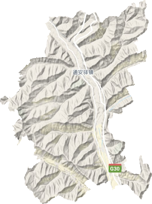 通安驿镇地形地图
