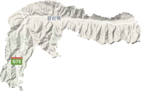 碧岩镇地形地图
