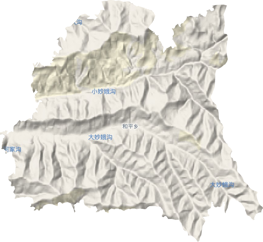 和平乡地形地图
