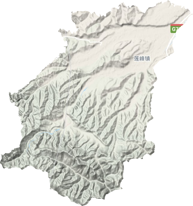 莲峰镇地形地图