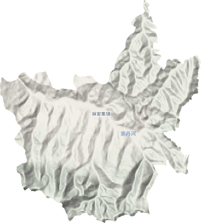 麻家集镇地形地图