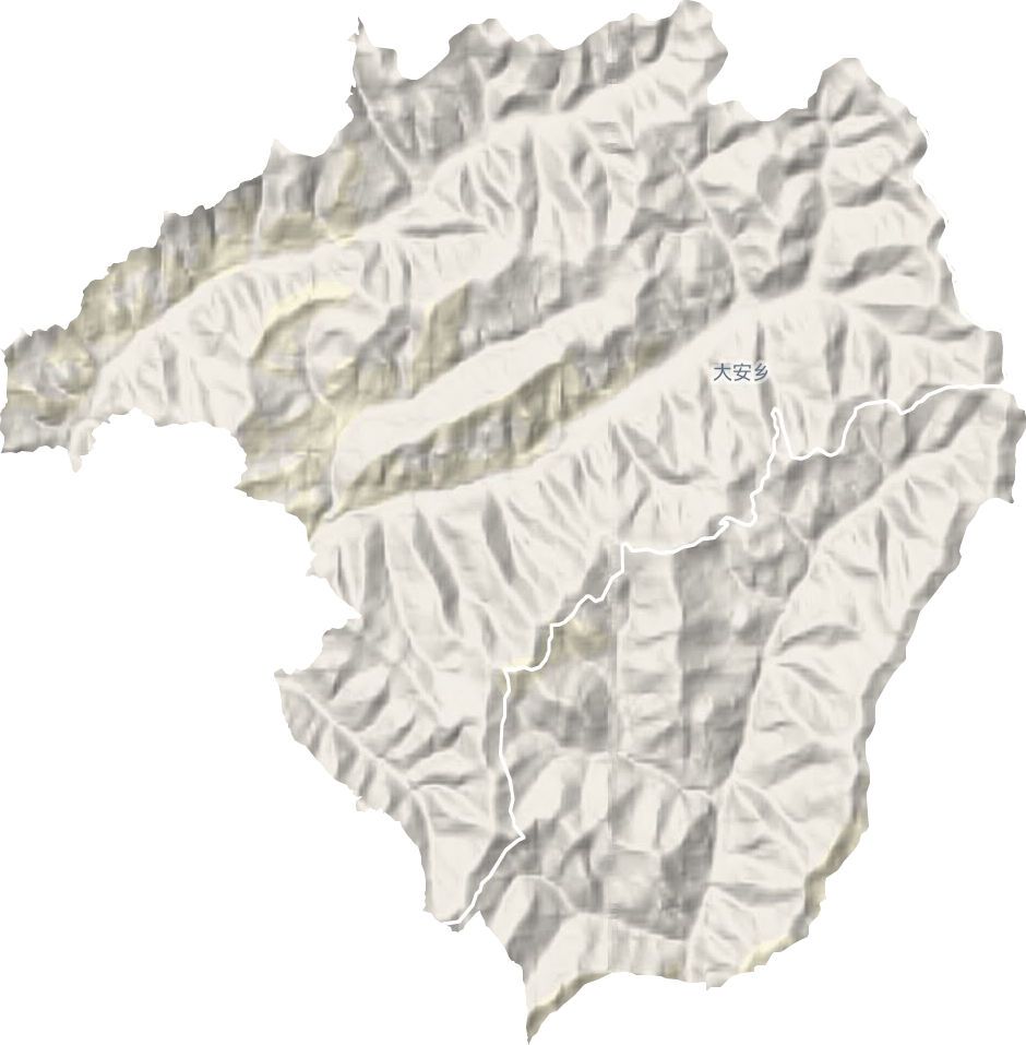 大安乡地形地图