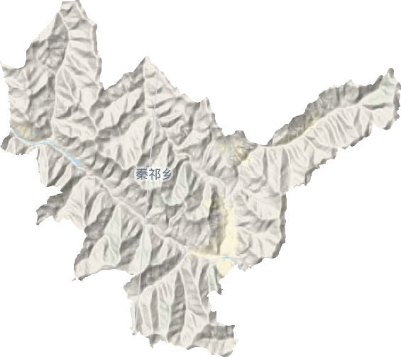 秦祁乡地形地图