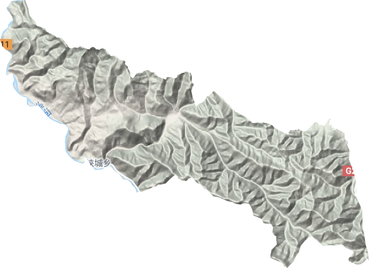 峡城乡地形地图