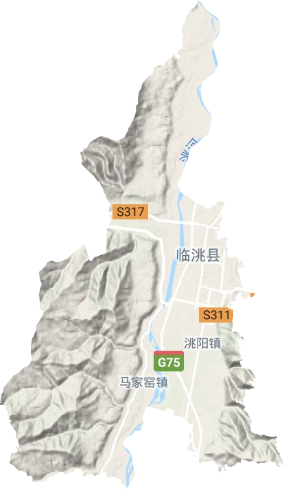洮阳镇地形地图
