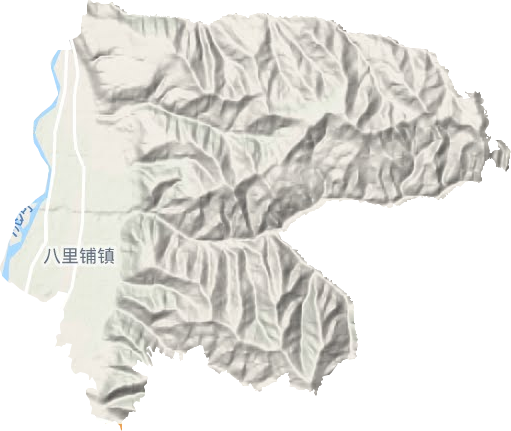 八里铺镇地形地图