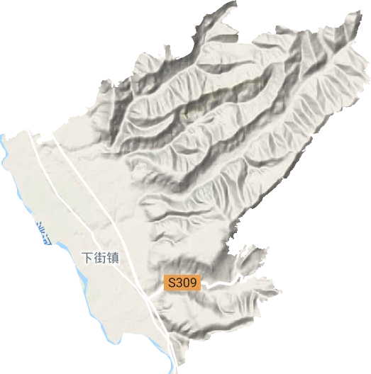 新添镇地形地图