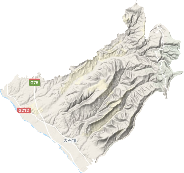 太石镇地形地图