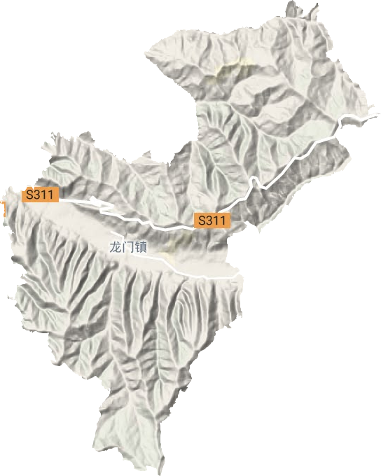 龙门镇地形地图