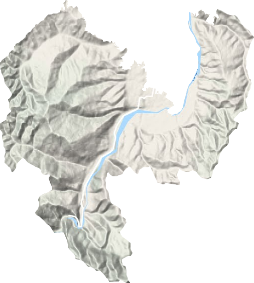 南屏镇地形地图