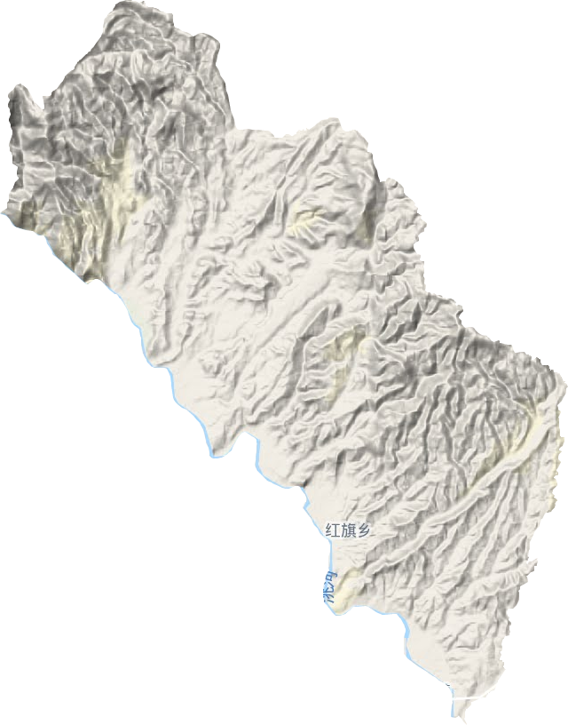 红旗乡地形地图