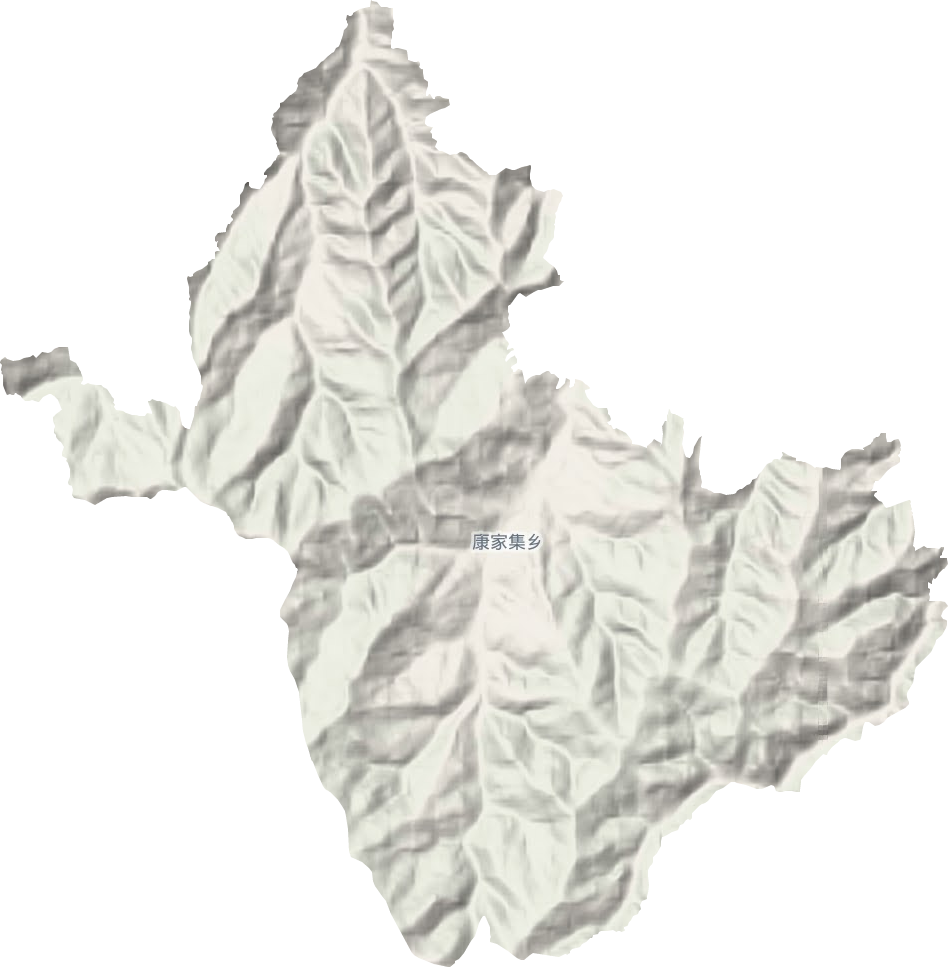 康家集乡地形地图