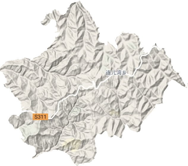 连儿湾乡地形地图