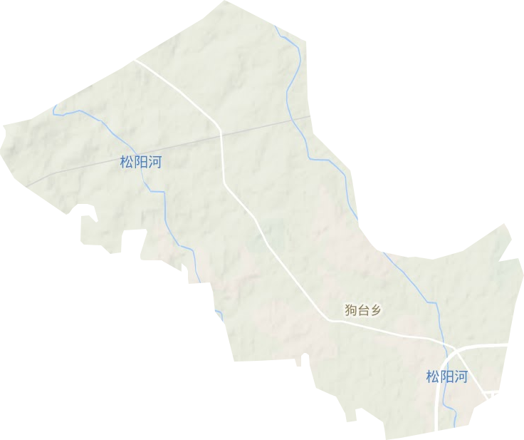 狗台乡地形地图