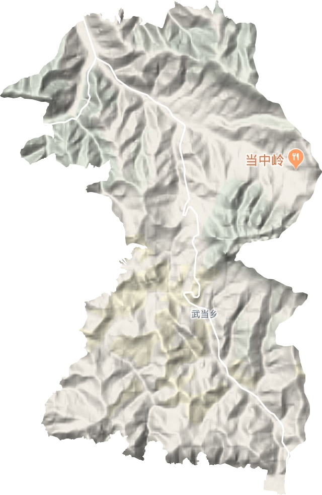武当乡地形地图