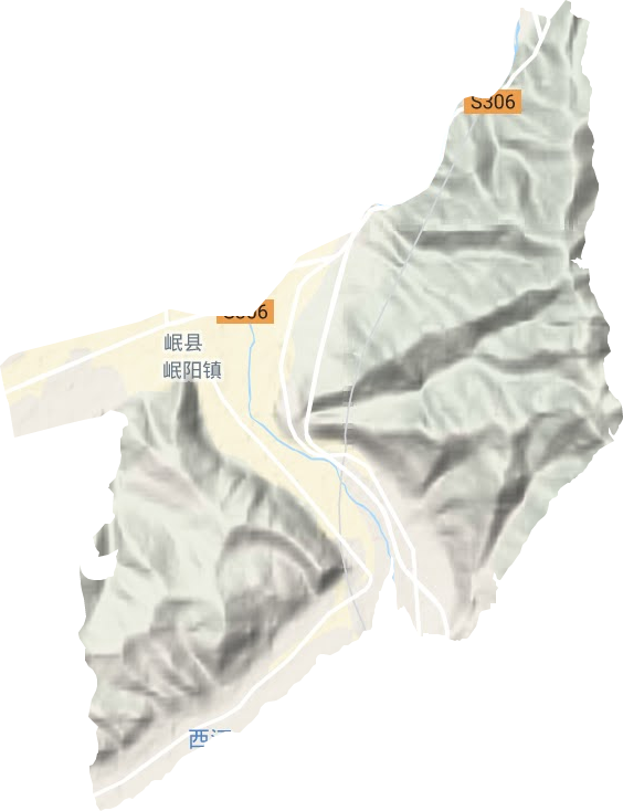 岷阳镇地形地图