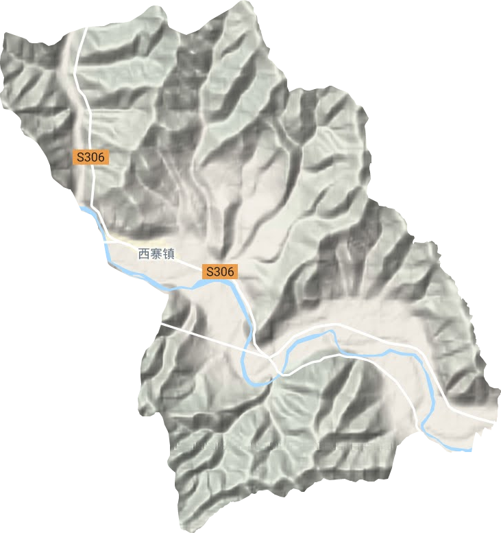 西寨镇地形地图