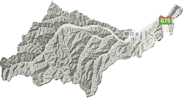 秦许乡地形地图