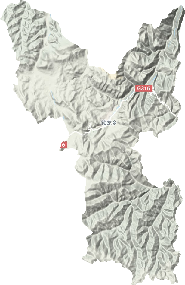 锁龙乡地形地图